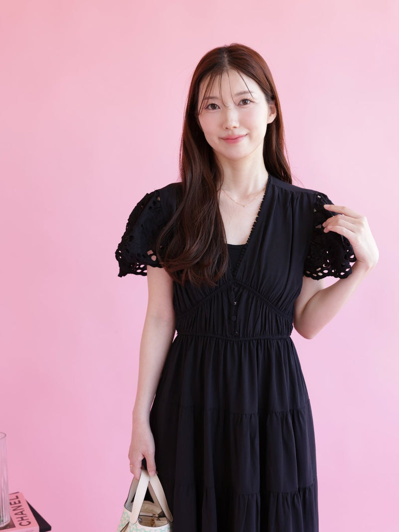 Noir Grace Dress - MAISON MARBLE