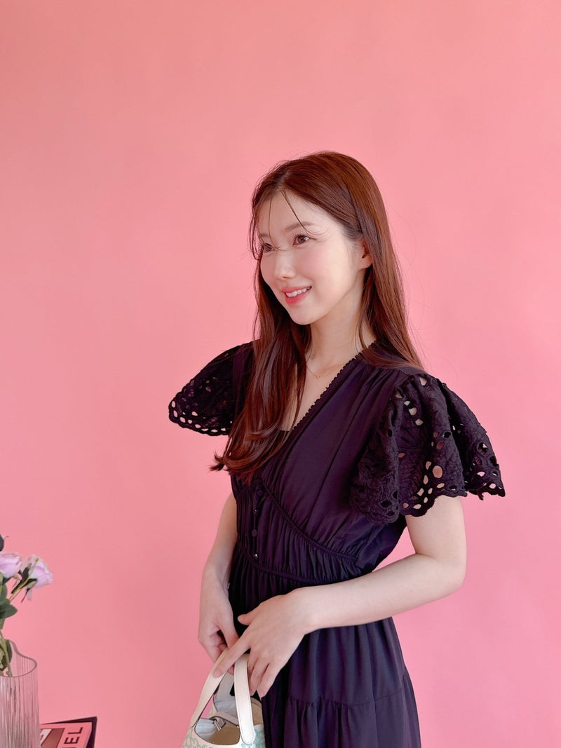 Noir Grace Dress - MAISON MARBLE