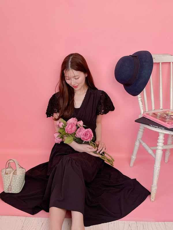 Noir Grace Dress - MAISON MARBLE