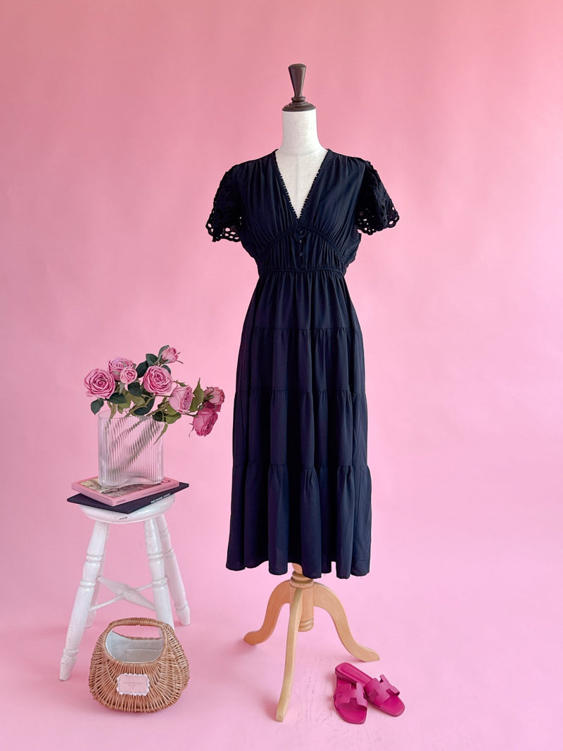 Noir Grace Dress - MAISON MARBLE