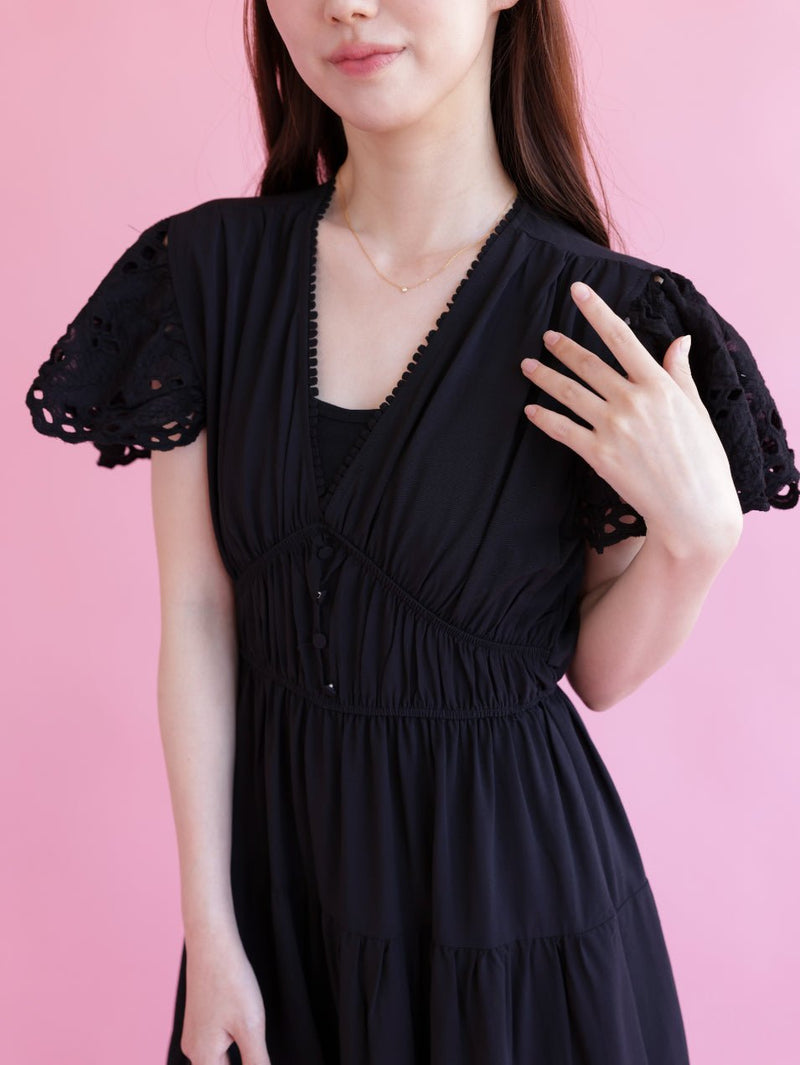 Noir Grace Dress - MAISON MARBLE