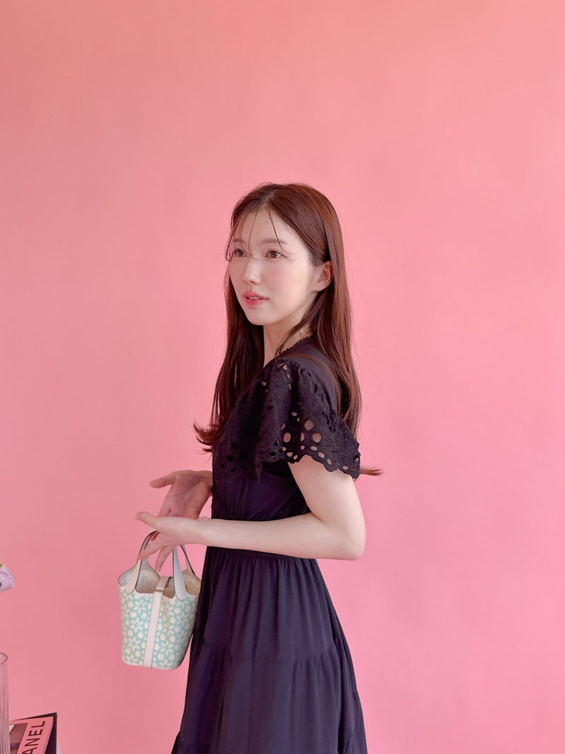 Noir Grace Dress - MAISON MARBLE