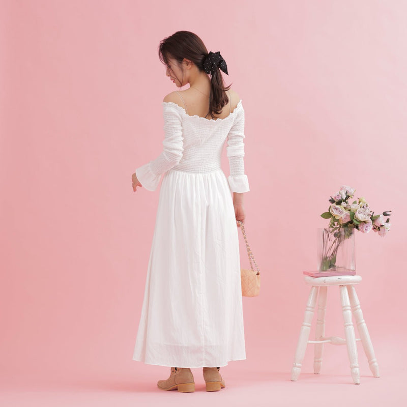 Off Gather Dress - MAISON MARBLE