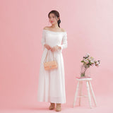 Off Gather Dress - MAISON MARBLE