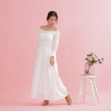 Off Gather Dress - MAISON MARBLE