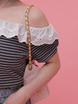 Off shoulder Puff Tee - MAISON MARBLE