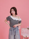 Off shoulder Puff Tee - MAISON MARBLE