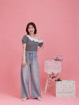 Off shoulder Puff Tee - MAISON MARBLE