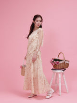 One Shoulder Fleur Dress - MAISON MARBLE