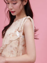 One Shoulder Fleur Dress - MAISON MARBLE