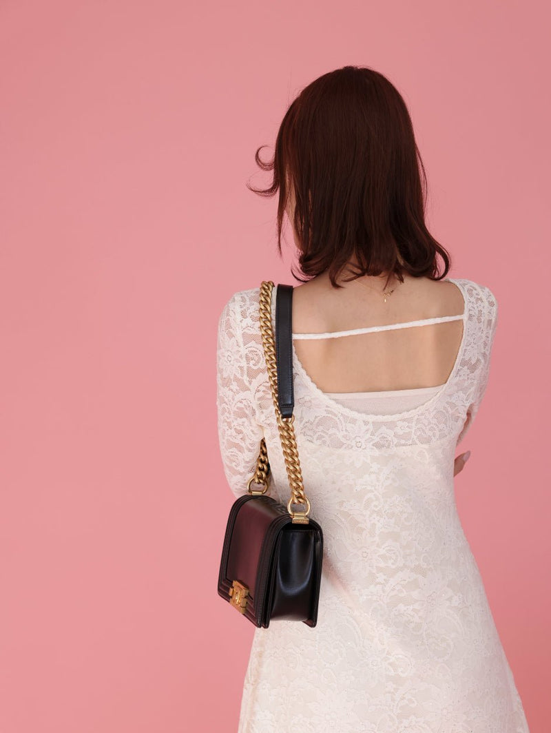 Open Back Lace Dress - MAISON MARBLE