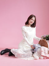 Open Back Lace Dress - MAISON MARBLE