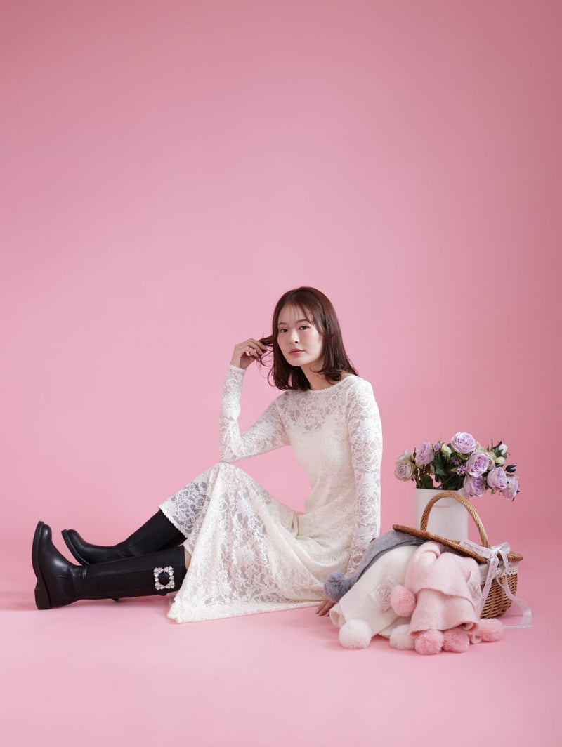 Open Back Lace Dress - MAISON MARBLE