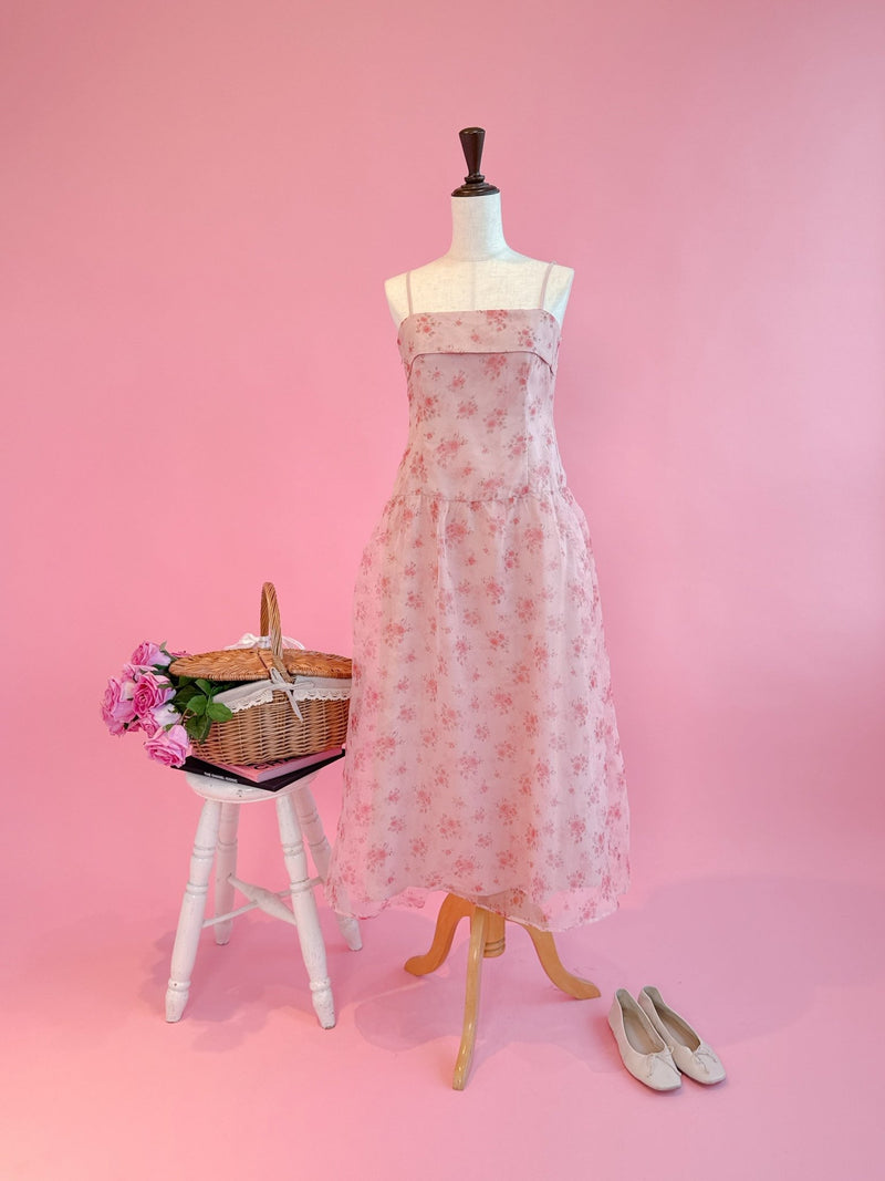 Organdy Rose Dress - MAISON MARBLE