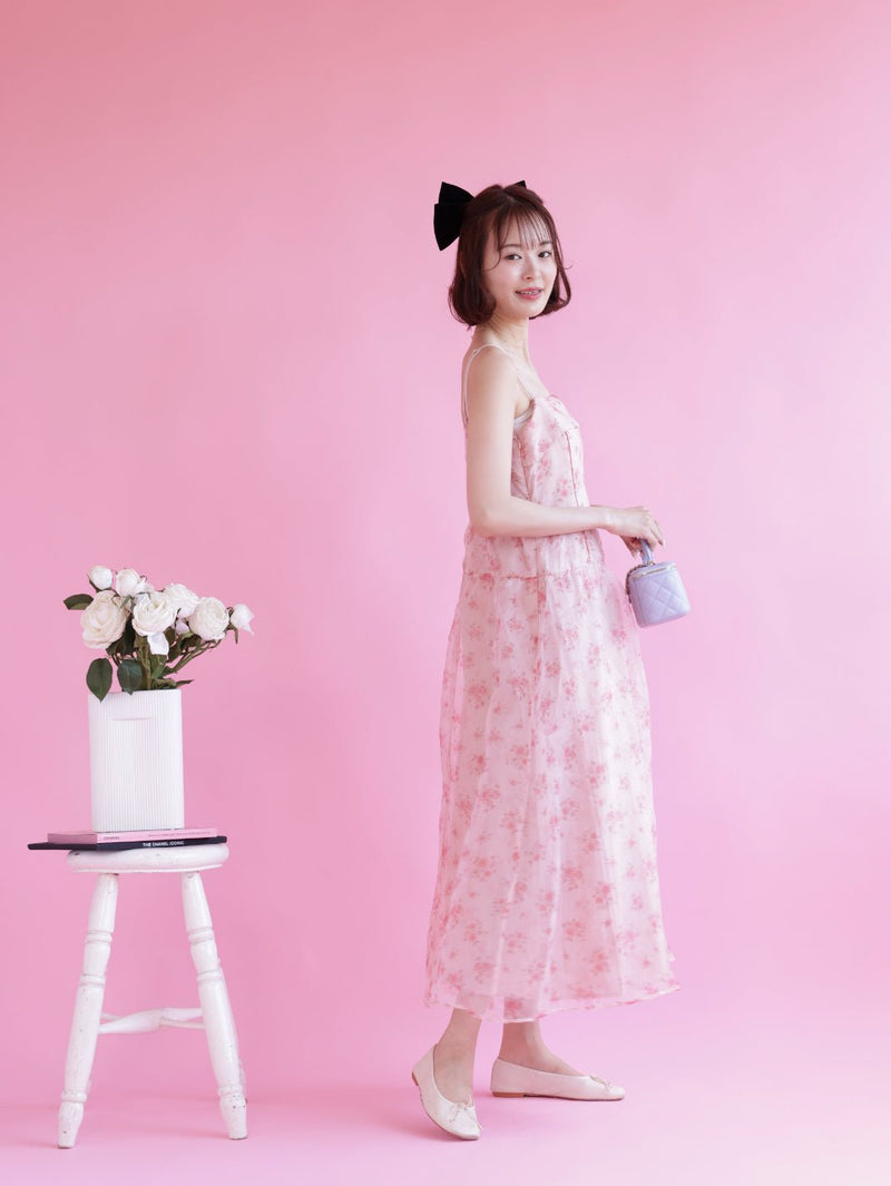 Organdy Rose Dress - MAISON MARBLE
