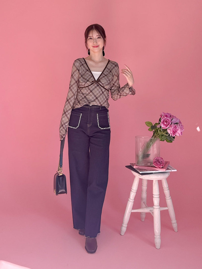 Pearl Stretchy Denim - MAISON MARBLE