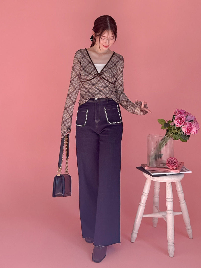 Pearl Stretchy Denim - MAISON MARBLE