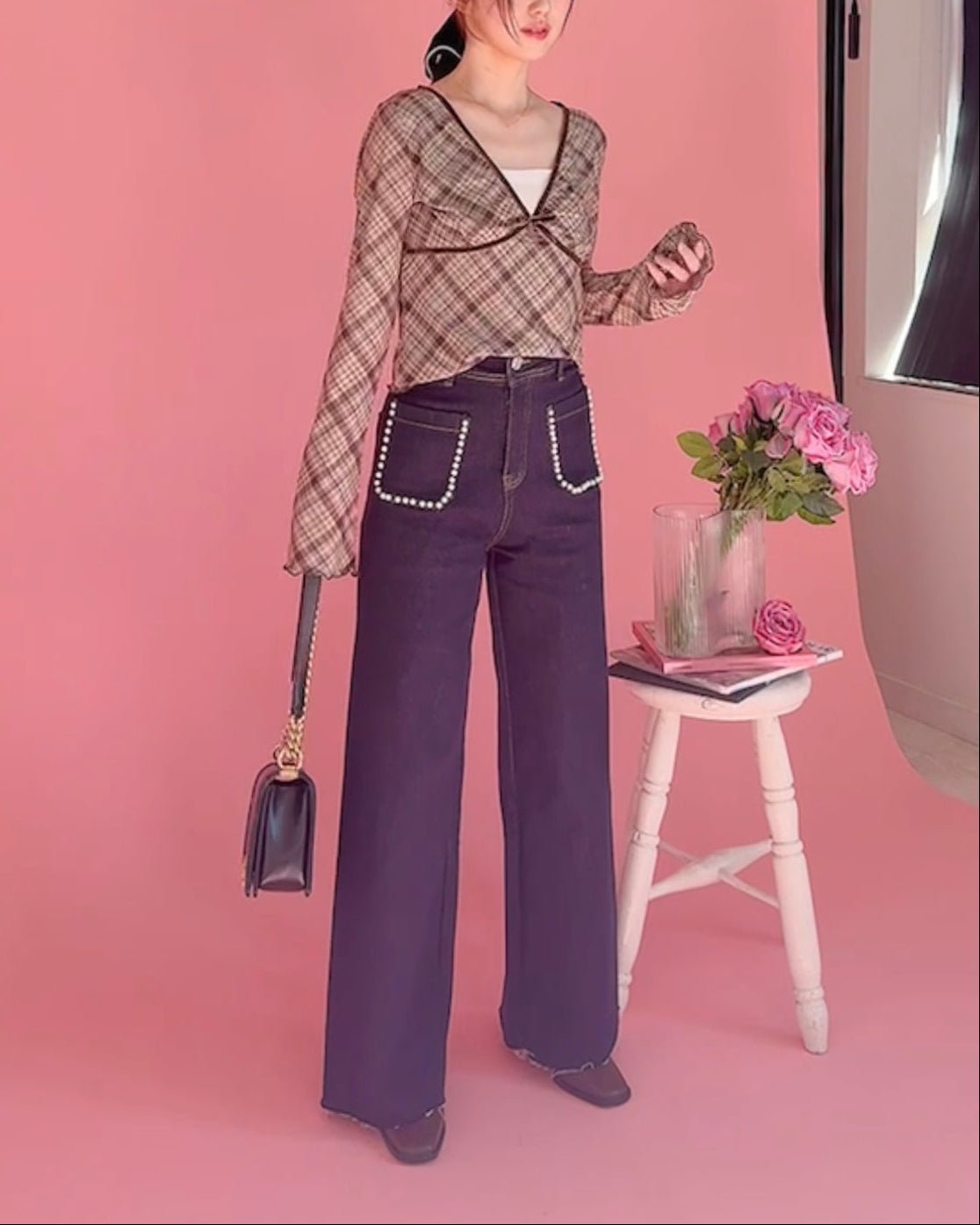 在庫調整】Pearl Stretchy Denim