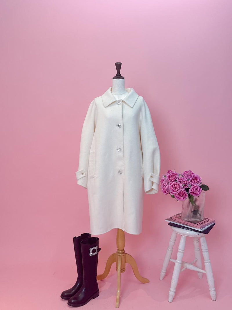 【PRE ORDER】Classic Bijou Button Coat - MAISON MARBLE
