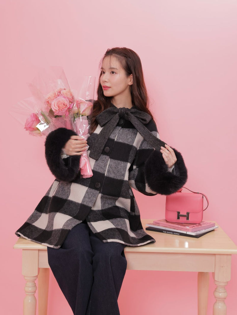 【PRE ORDER】Dolly Check Coat - MAISON MARBLE
