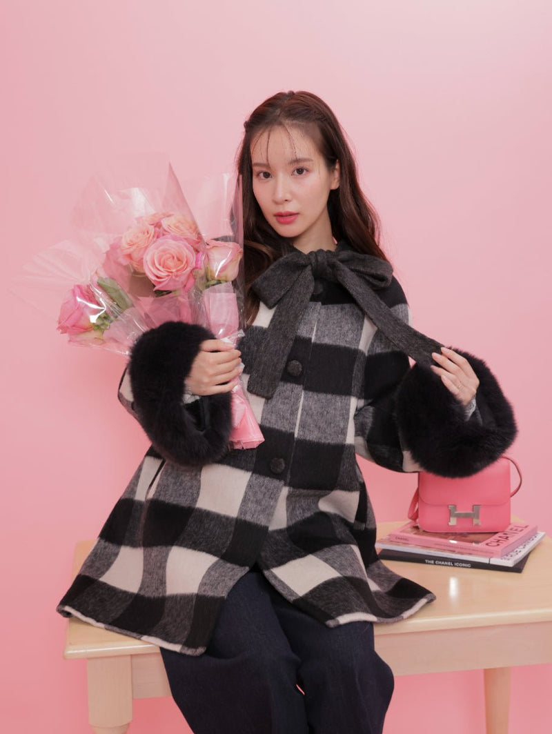 【PRE ORDER】Dolly Check Coat - MAISON MARBLE