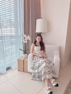 【PRE ORDER】Embroidery Stripe Dress - MAISON MARBLE