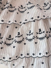 【PRE ORDER】Embroidery Stripe Dress - MAISON MARBLE