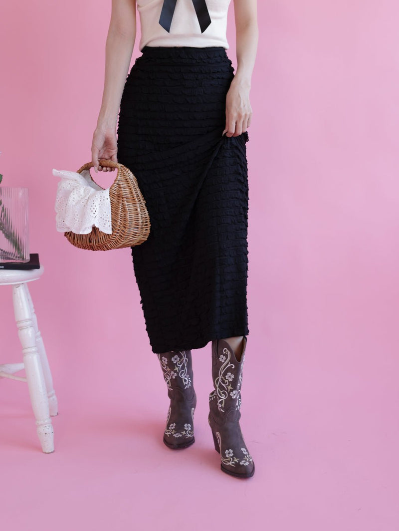 【PRE ORDER】Flower Embroidery Boots - MAISON MARBLE