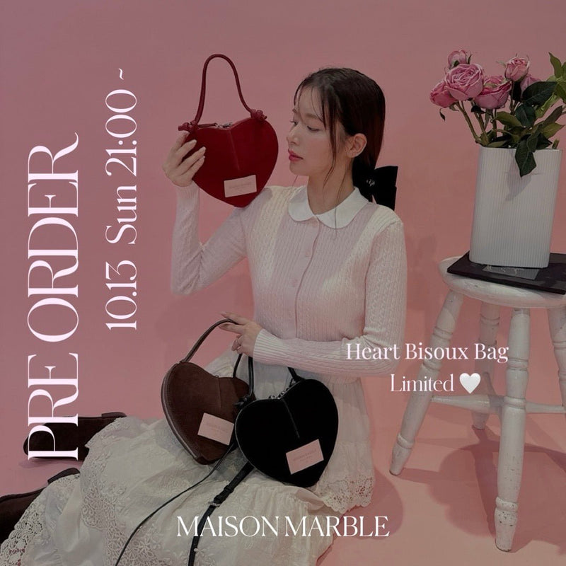 【PRE ORDER】Heart Bisoux Bag - MAISON MARBLE