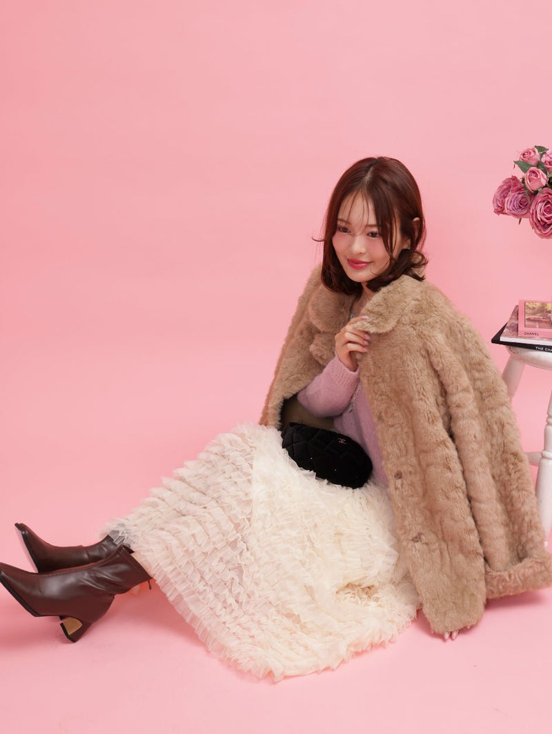 【PRE ORDER】Rose Point Fur Coat - MAISON MARBLE