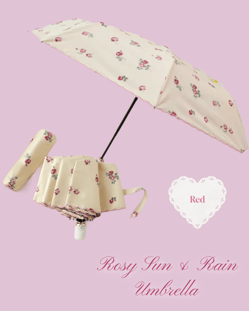 【PRE ORDER】Rosy Sun & Rain Umbrella - MAISON MARBLE