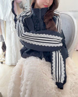 【PRE ORDER】Side Lace Frill Jumper - MAISON MARBLE