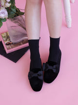 【PRE ORDER】Suede Ribbon Loafers - MAISON MARBLE