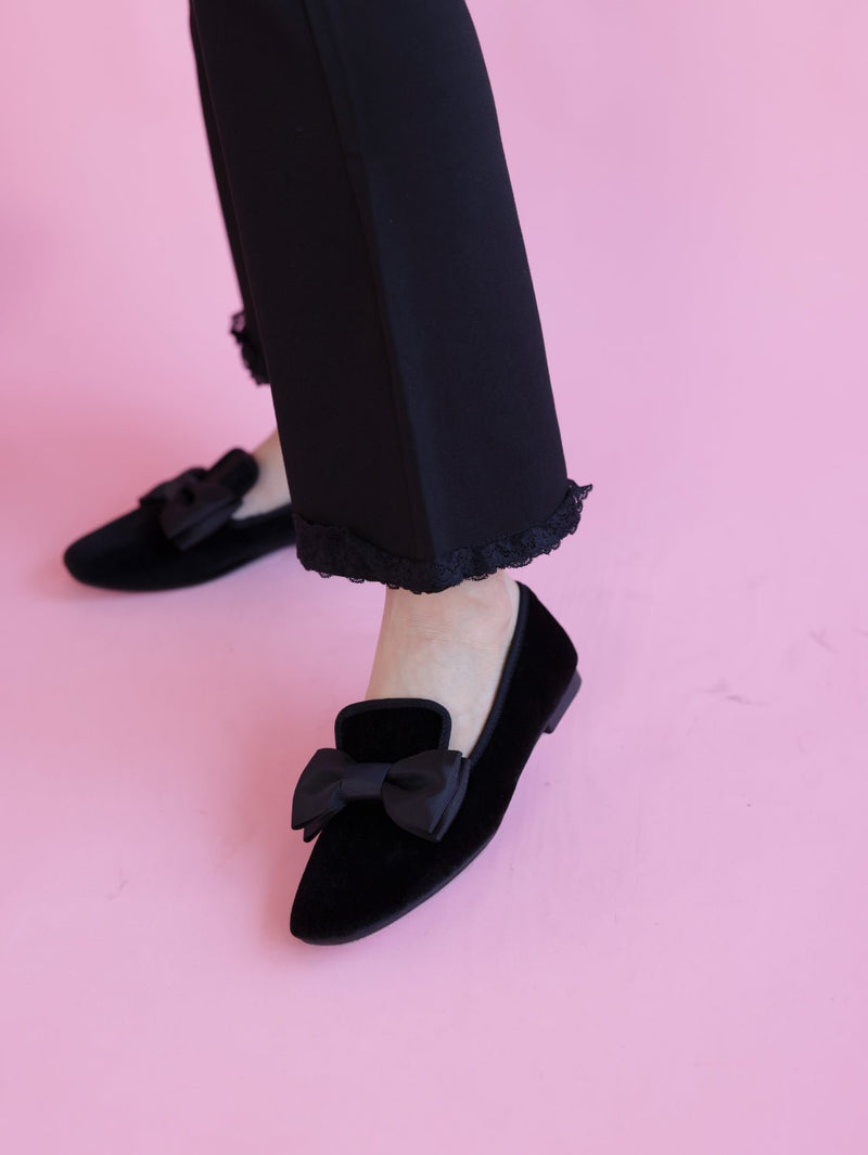 【PRE ORDER】Suede Ribbon Loafers - MAISON MARBLE