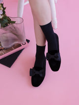 【PRE ORDER】Suede Ribbon Loafers - MAISON MARBLE