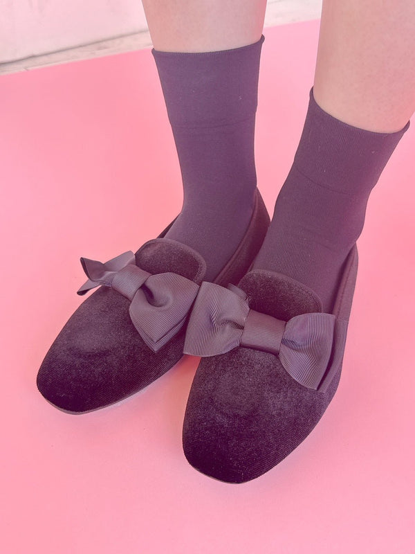 【PRE ORDER】Suede Ribbon Loafers - MAISON MARBLE
