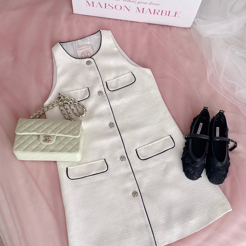 【PRE ORDER】Tweed Dress "Été Lumi" - MAISON MARBLE