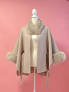【PRE ORDER】Wool 100％ Anna Cape Coat - MAISON MARBLE