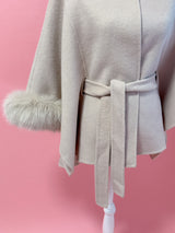 【PRE ORDER】Wool 100％ Anna Cape Coat - MAISON MARBLE