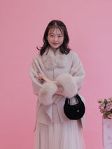 【PRE ORDER】Wool 100％ Anna Cape Coat - MAISON MARBLE