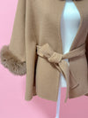 【PRE ORDER】Wool 100％ Anna Cape Coat - MAISON MARBLE