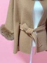 【PRE ORDER】Wool 100％ Anna Cape Coat - MAISON MARBLE