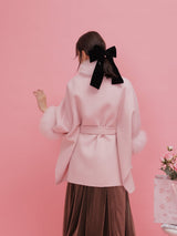 【PRE ORDER】Wool 100％ Anna Cape Coat - MAISON MARBLE