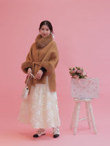 【PRE ORDER】Wool 100％ Anna Cape Coat - MAISON MARBLE