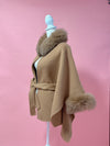 【PRE ORDER】Wool 100％ Anna Cape Coat - MAISON MARBLE