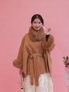 【PRE ORDER】Wool 100％ Anna Cape Coat - MAISON MARBLE