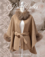 【PRE ORDER】Wool 100％ Anna Cape Coat - MAISON MARBLE