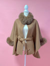 【PRE ORDER】Wool 100％ Anna Cape Coat - MAISON MARBLE