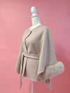 【PRE ORDER】Wool 100％ Anna Cape Coat - MAISON MARBLE