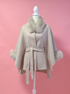 【PRE ORDER】Wool 100％ Anna Cape Coat - MAISON MARBLE